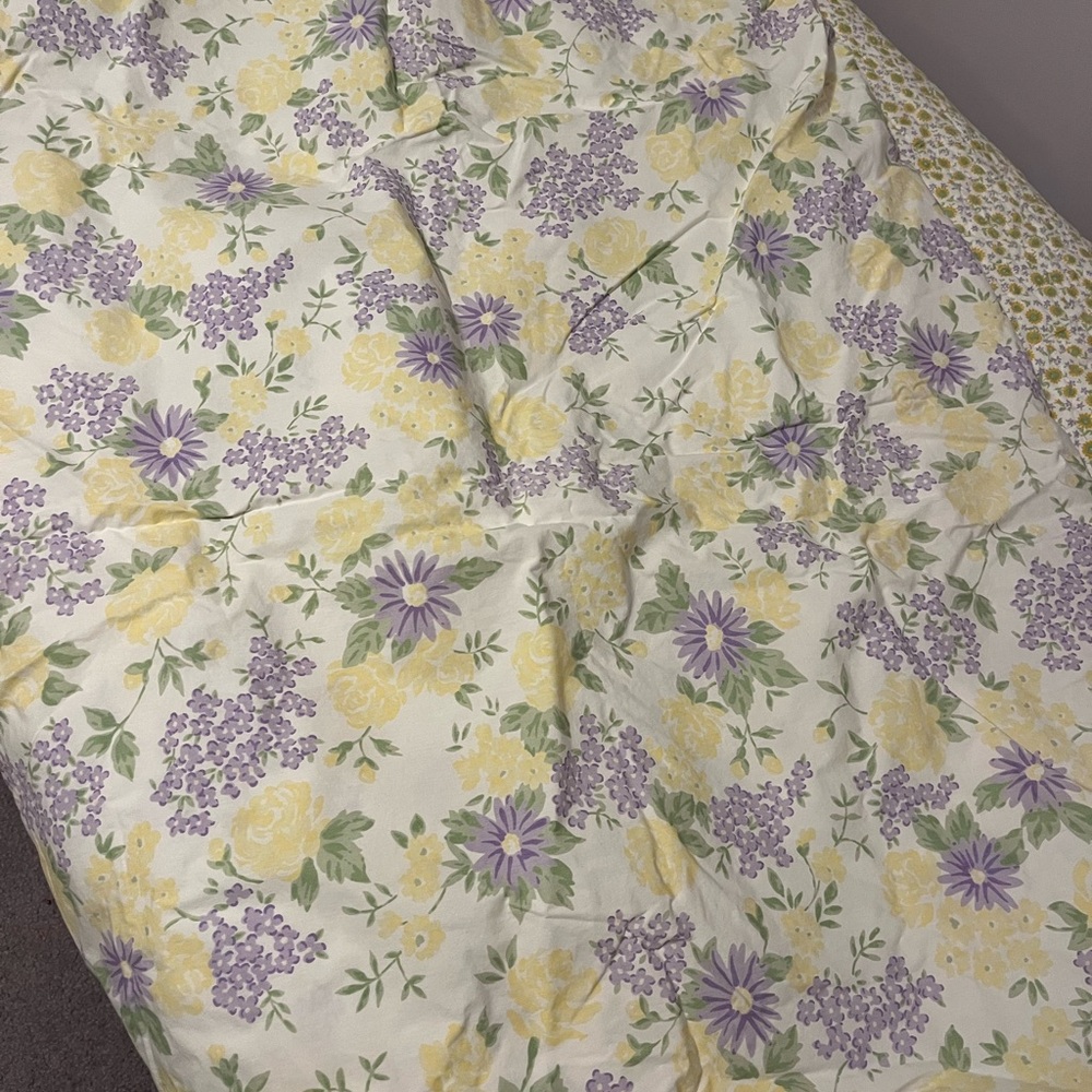 Pottery Barn Kids Floral Twin Sheet and Afghan